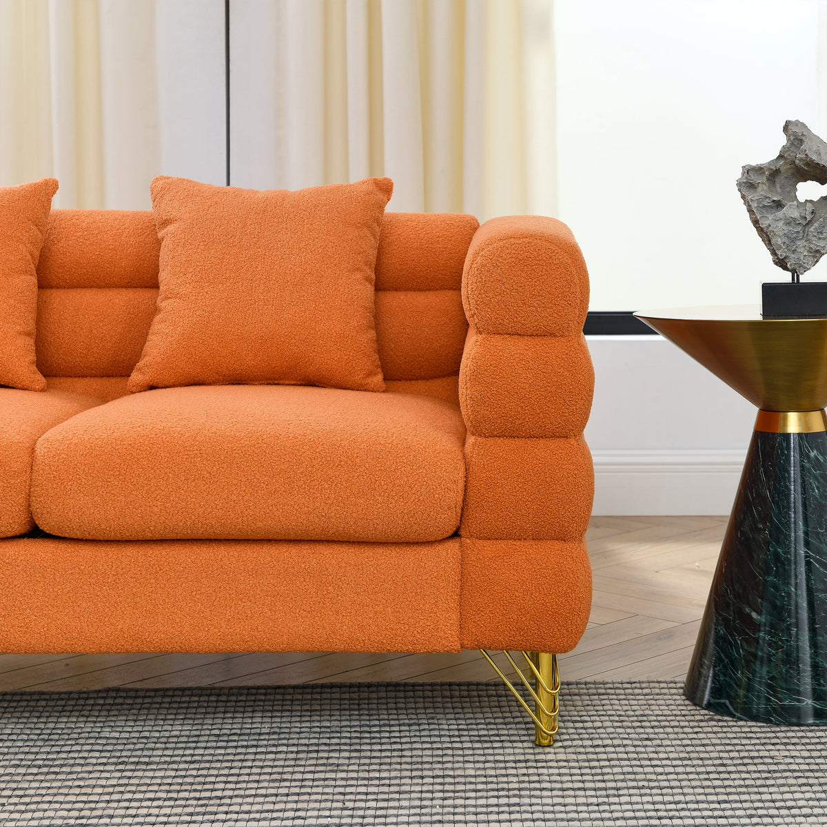 60 Inch Oversized 2 Seater Sectional Sofa