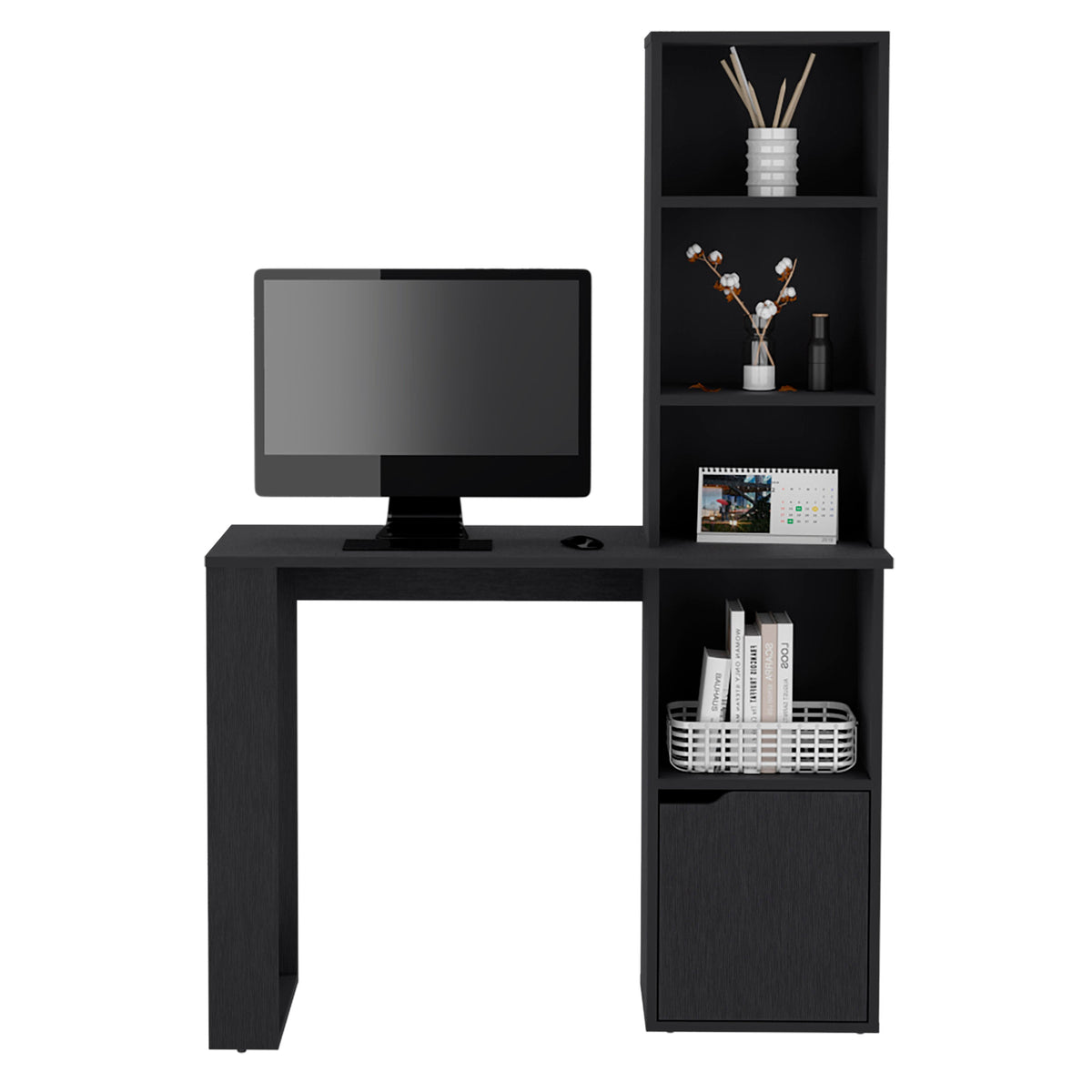 Writing Desk With Bookcase and Cabinet