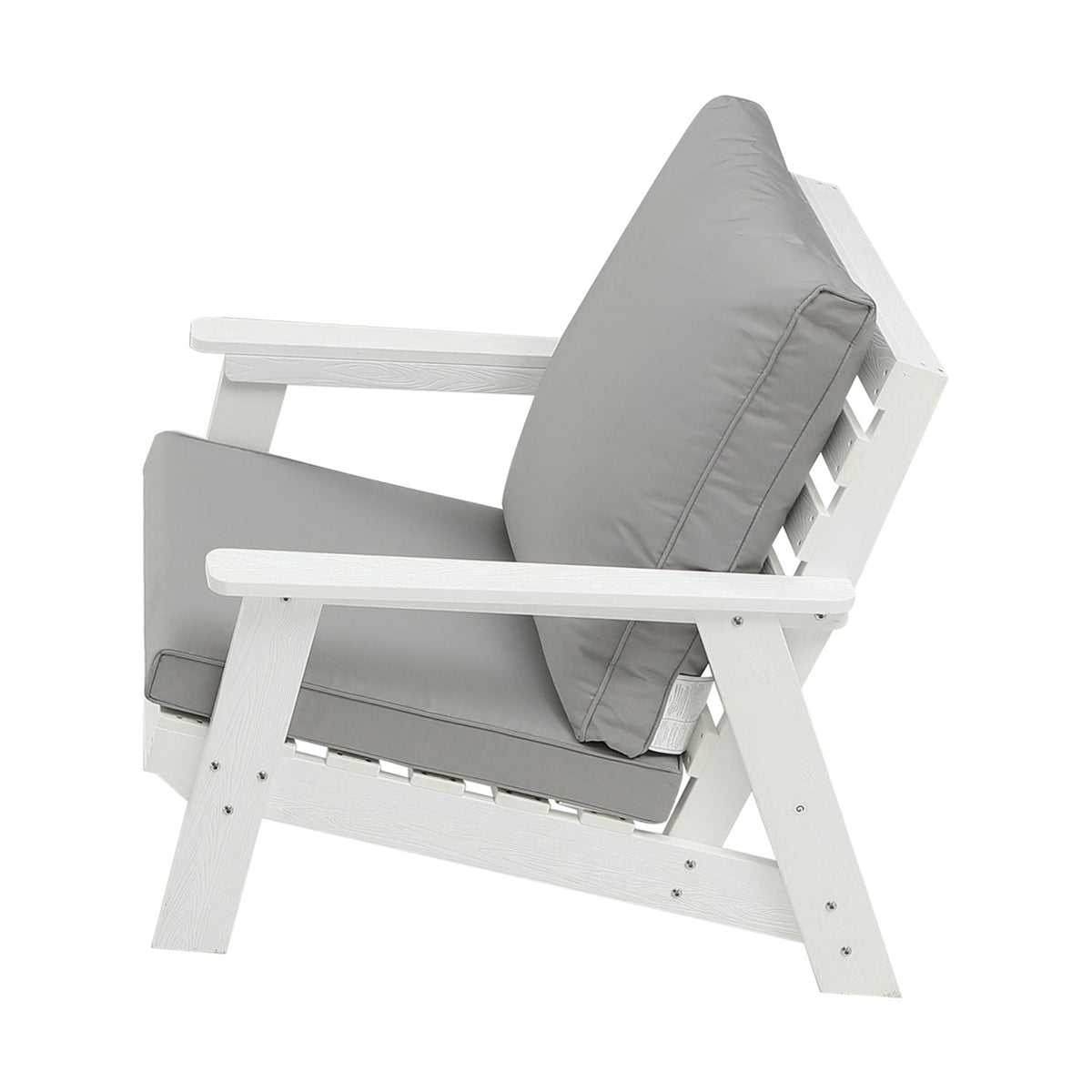 HIPS All-Weather Outdoor Single Sofa with Cushion