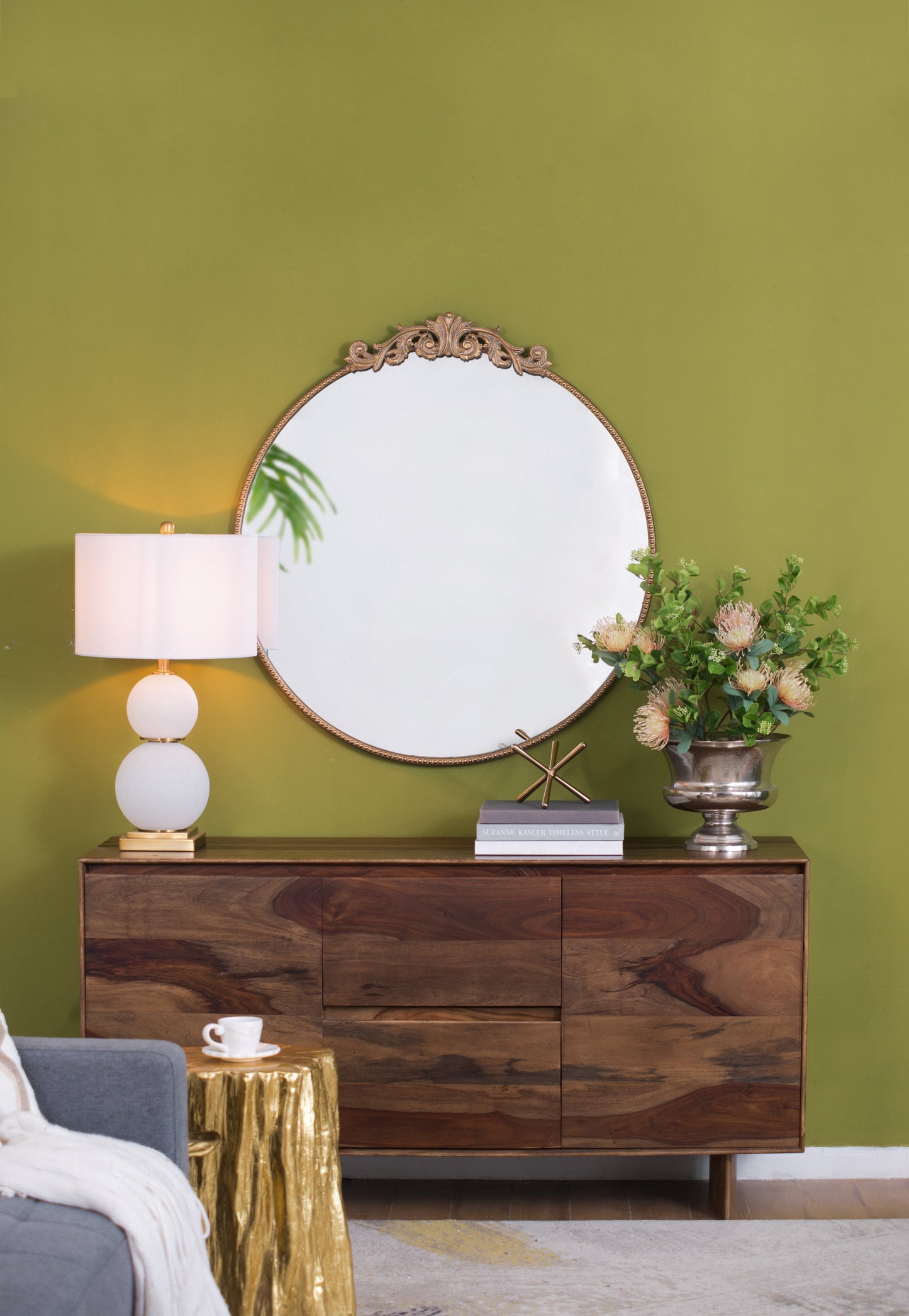 36" x 39" Round Mirror