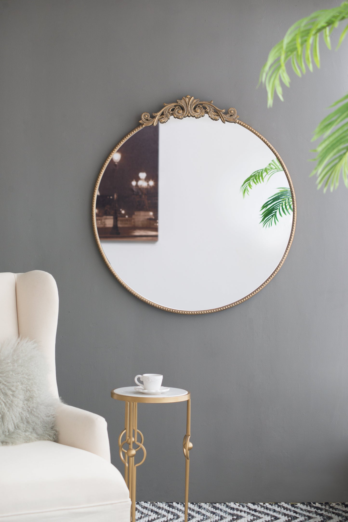 36" x 39" Round Mirror