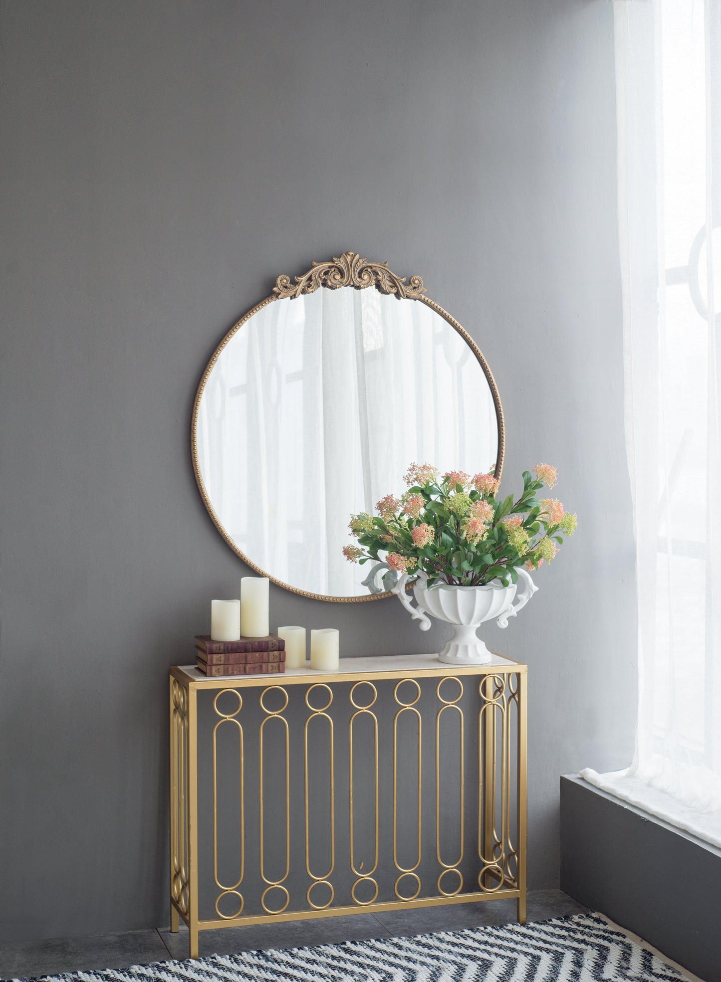 36" x 39" Round Mirror