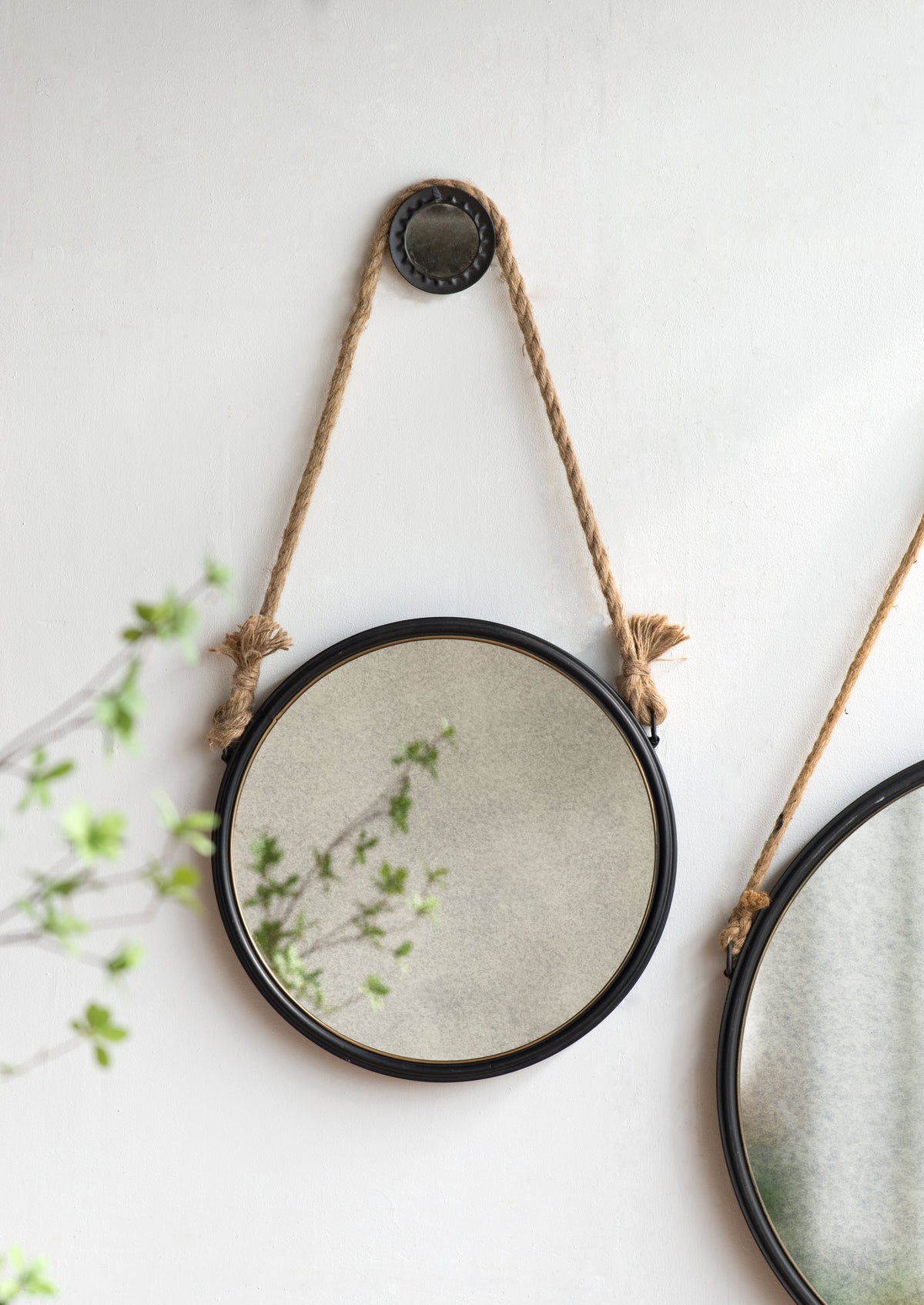 Handsome Cleveland Mirror with Rope Strap