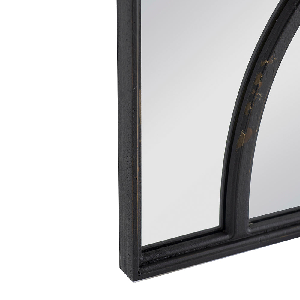 16" x 23" Rectangular Wooden Wall Mirror with Antique Finish