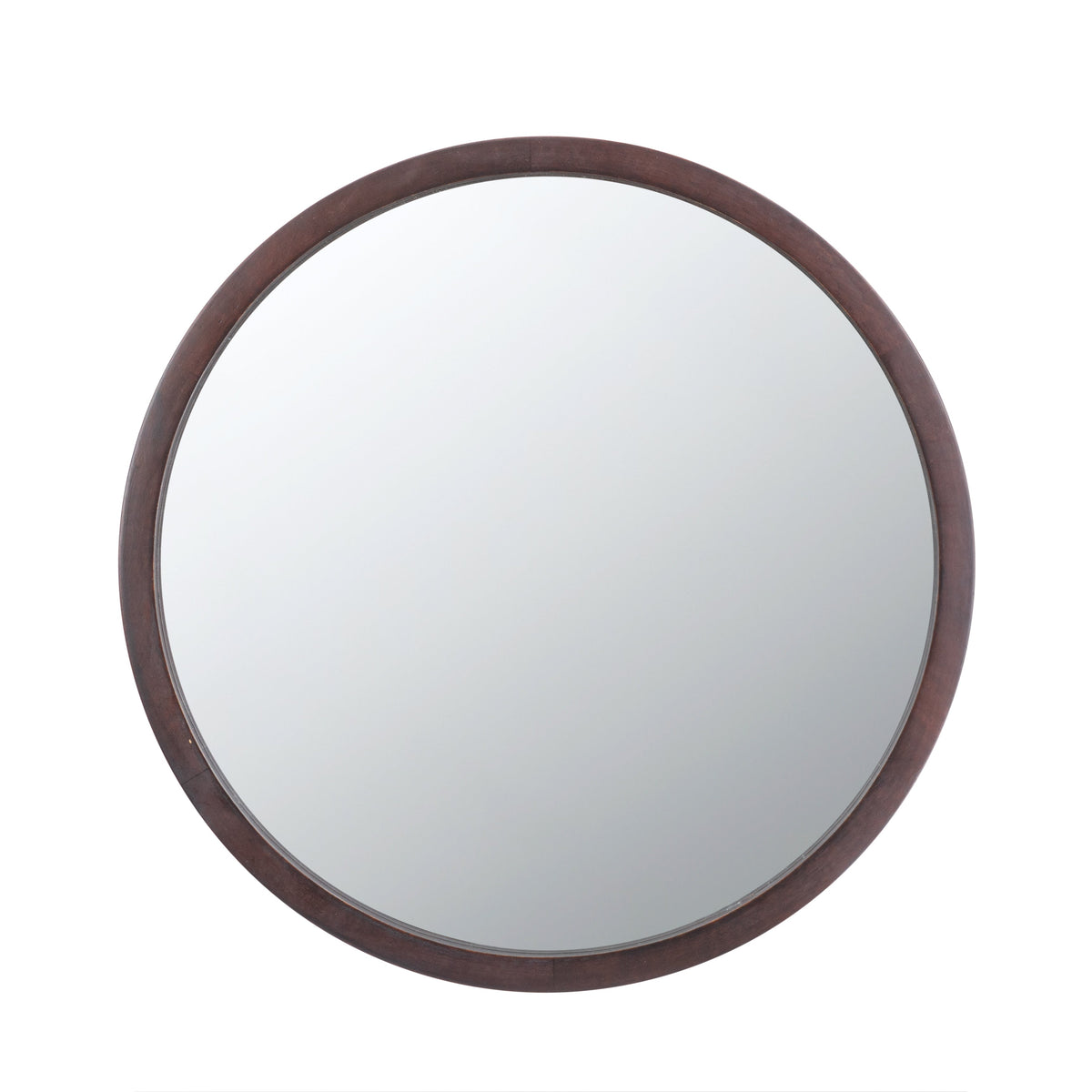20" x 20" Circle Wall Mirror with Wooden Frame