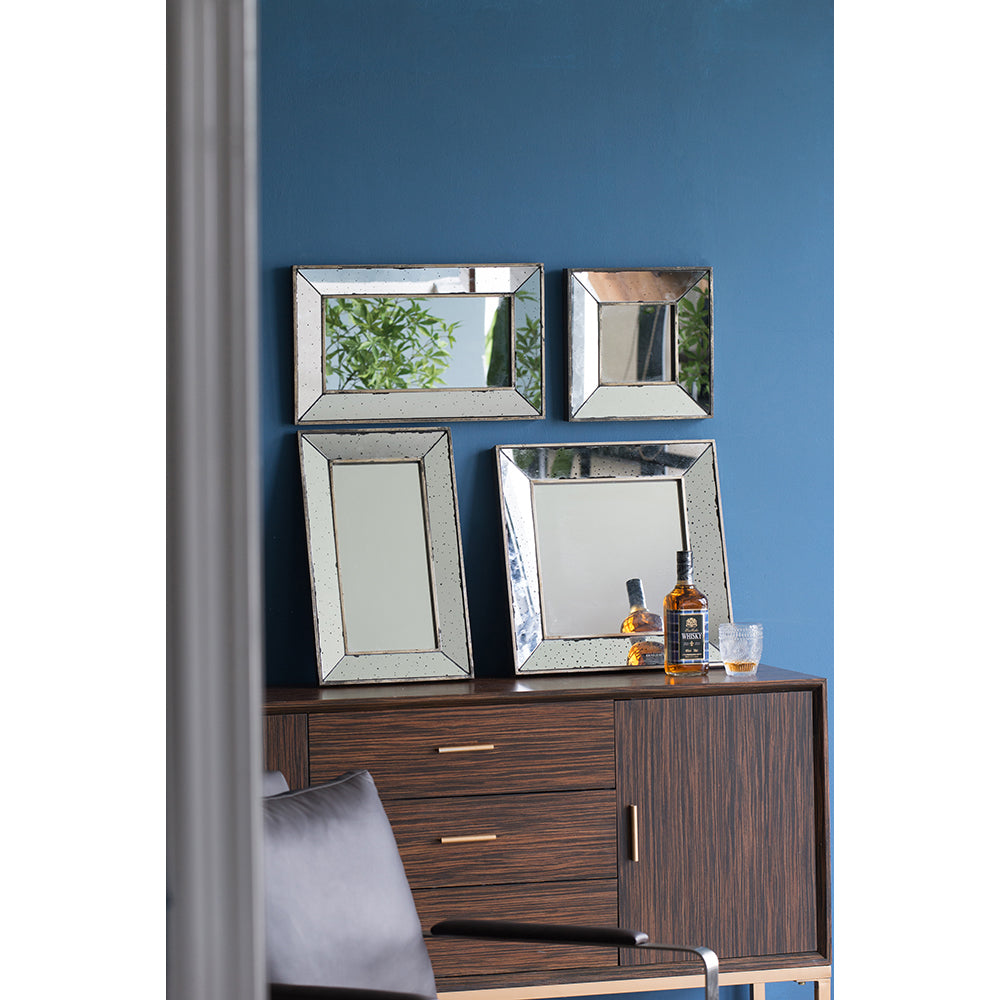 18" x 18" Distressed Bathroom Mirror