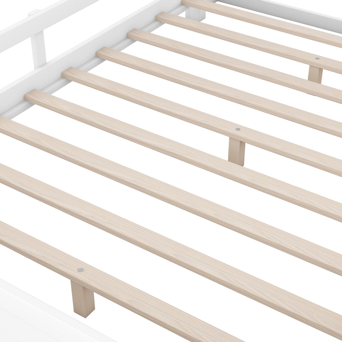 Wood Full Size Platform Bed with Built-in LED Light
