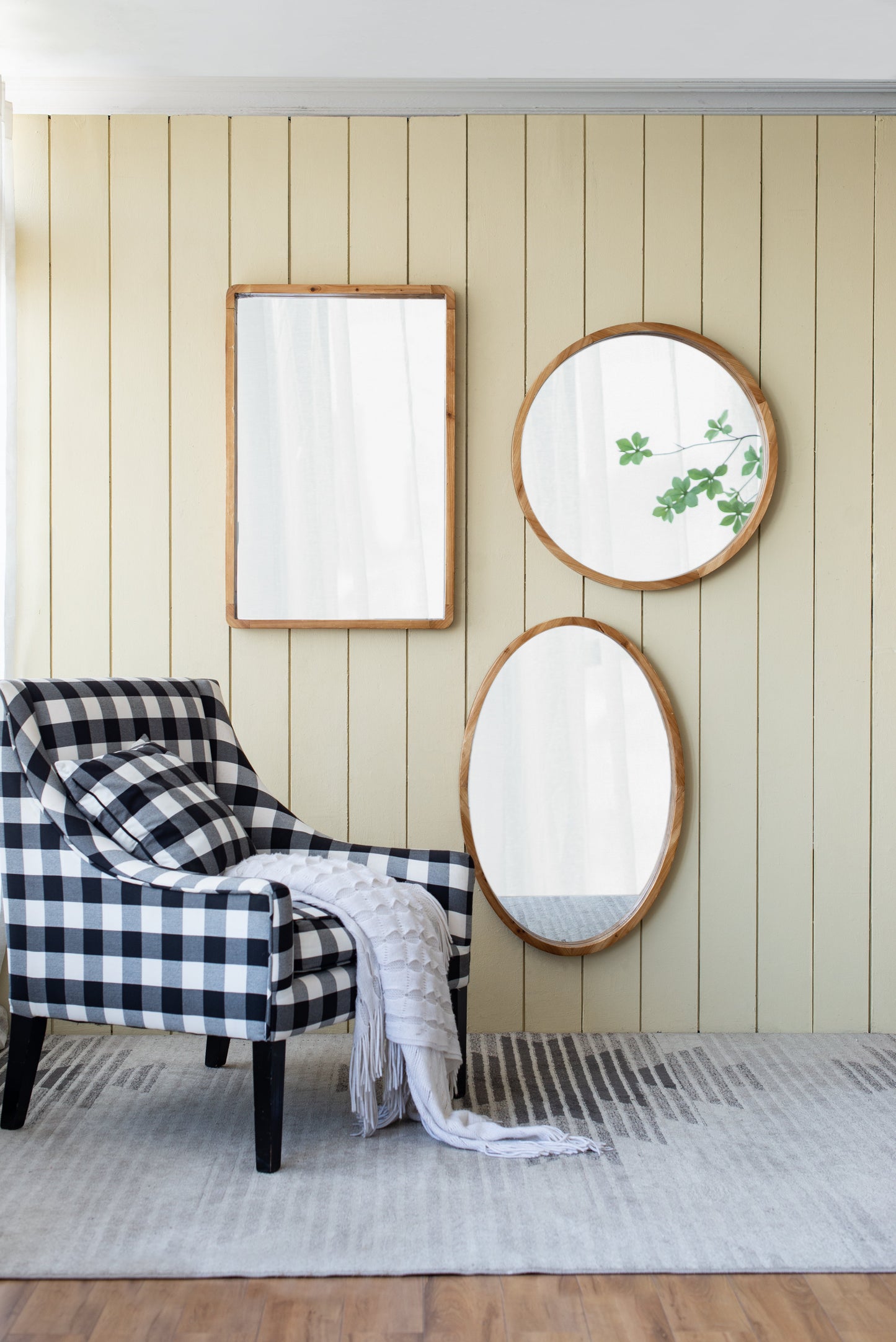 24"x36" Rectangle Wood Mirror