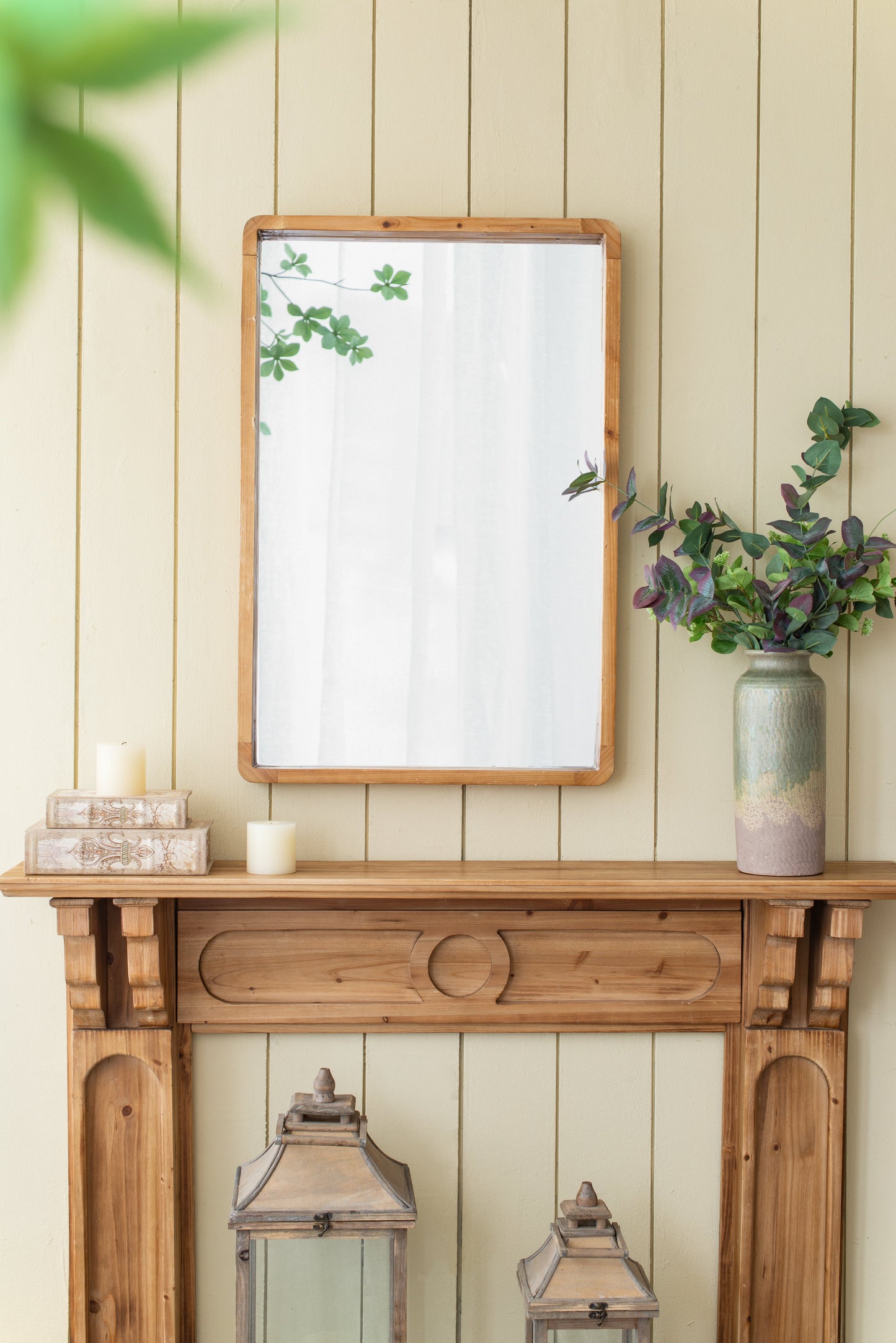 24"x36" Rectangle Wood Mirror
