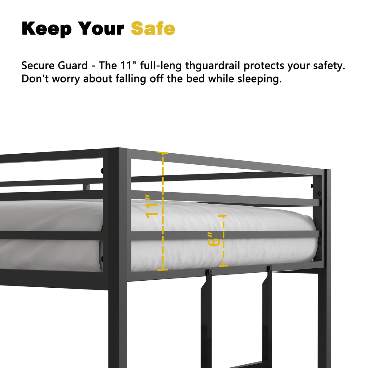 Adam Sturdy Twin Over Twin Bunk Bed Metal