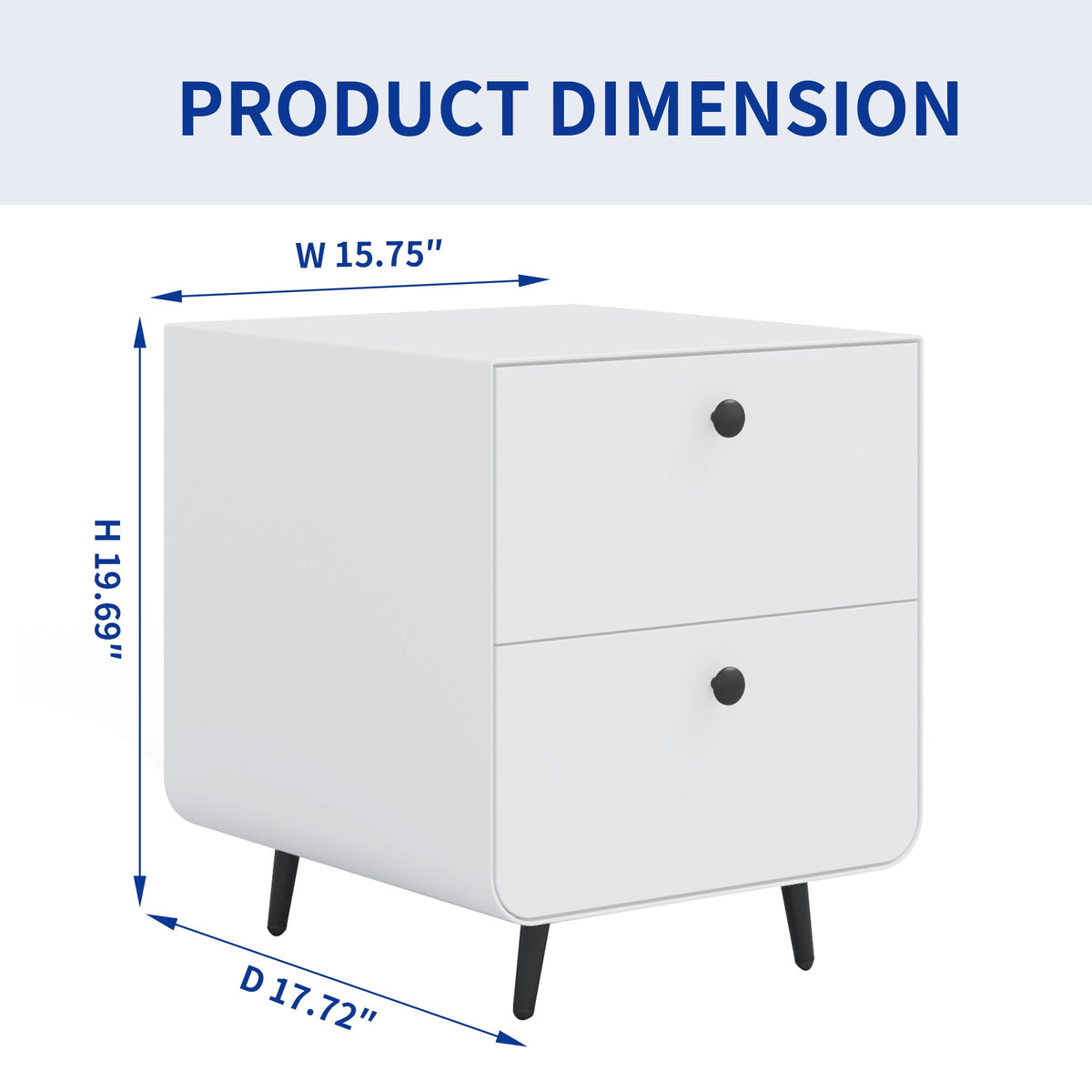 Modern Night Stand Storage Cabinet