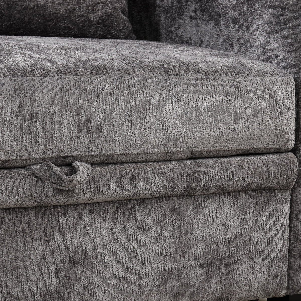 61.6" Pull Out Sofa Bed - Modern Chenille Convertible Loveseat