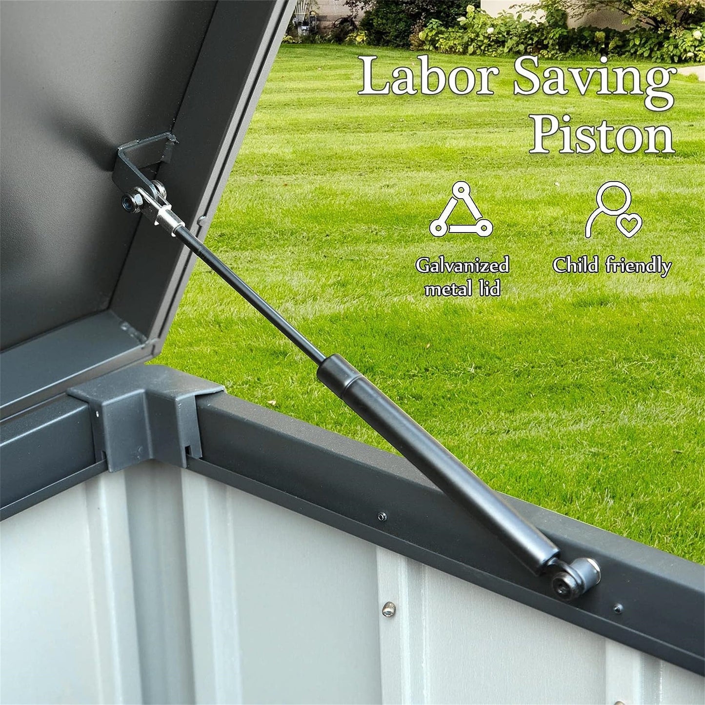 160 Gallon Outdoor Storage Deck Box Waterproof