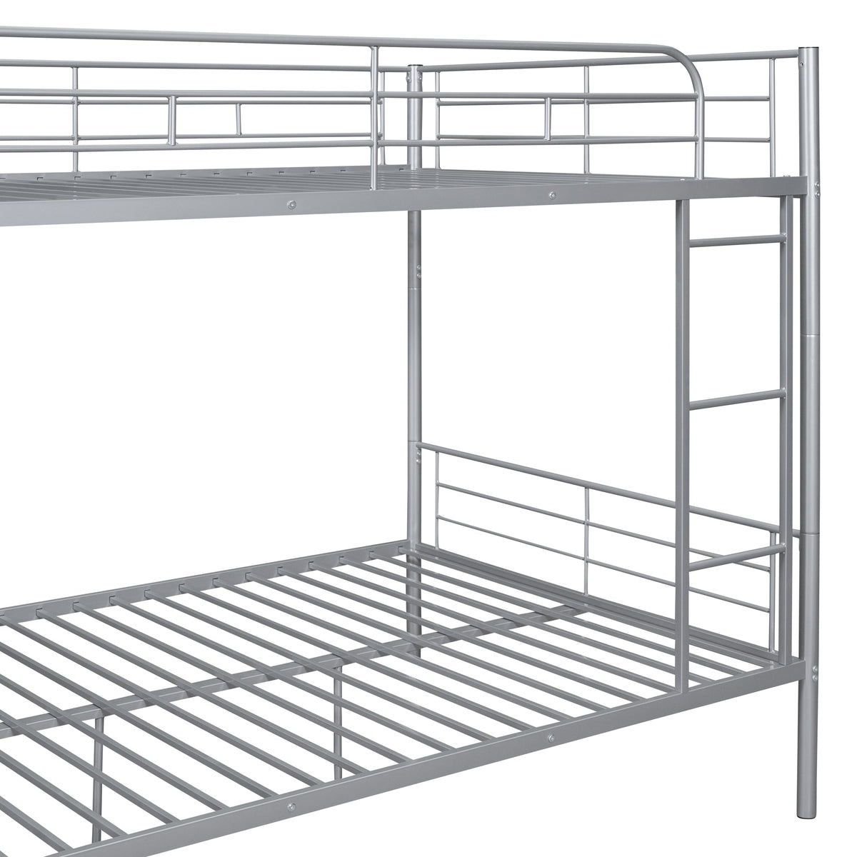 Full Over Full Metal Bunk Bed in Silver