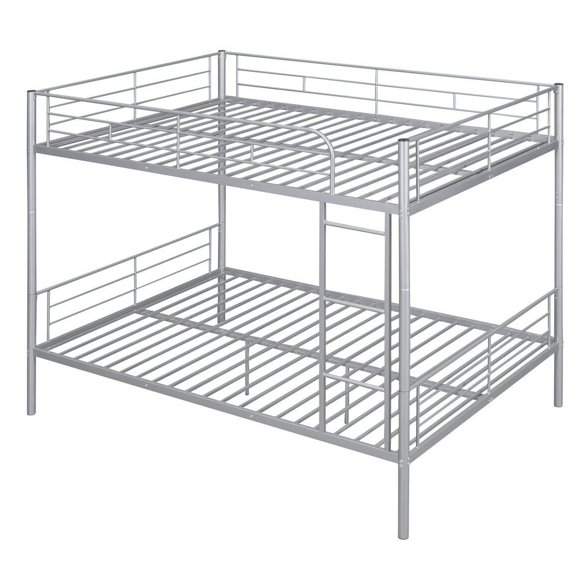 Full Over Full Metal Bunk Bed in Silver