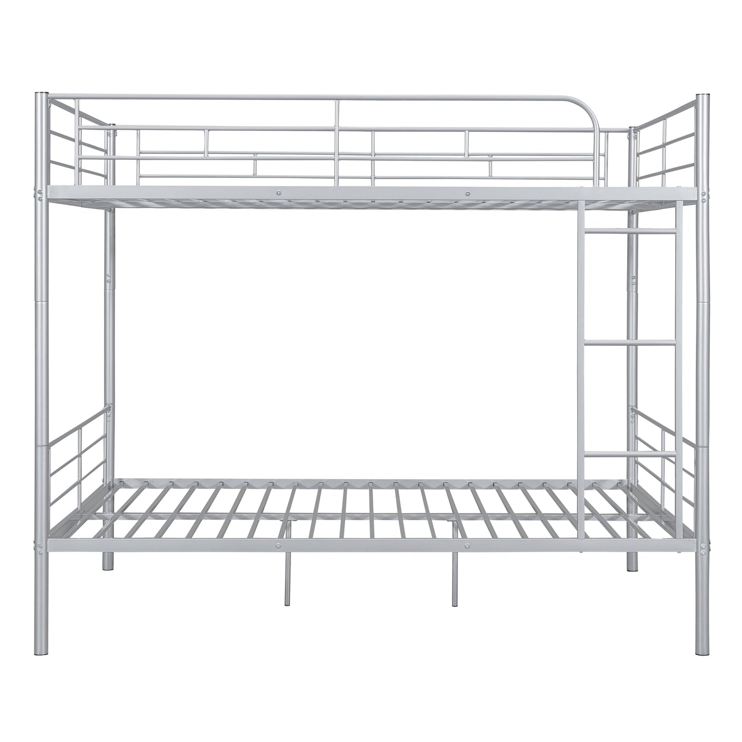 Full Over Full Metal Bunk Bed in Silver