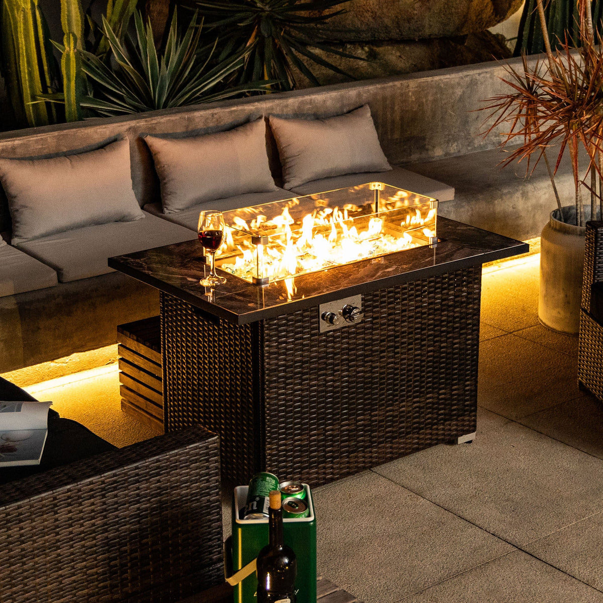44" Propane Gas Fire Pit Table