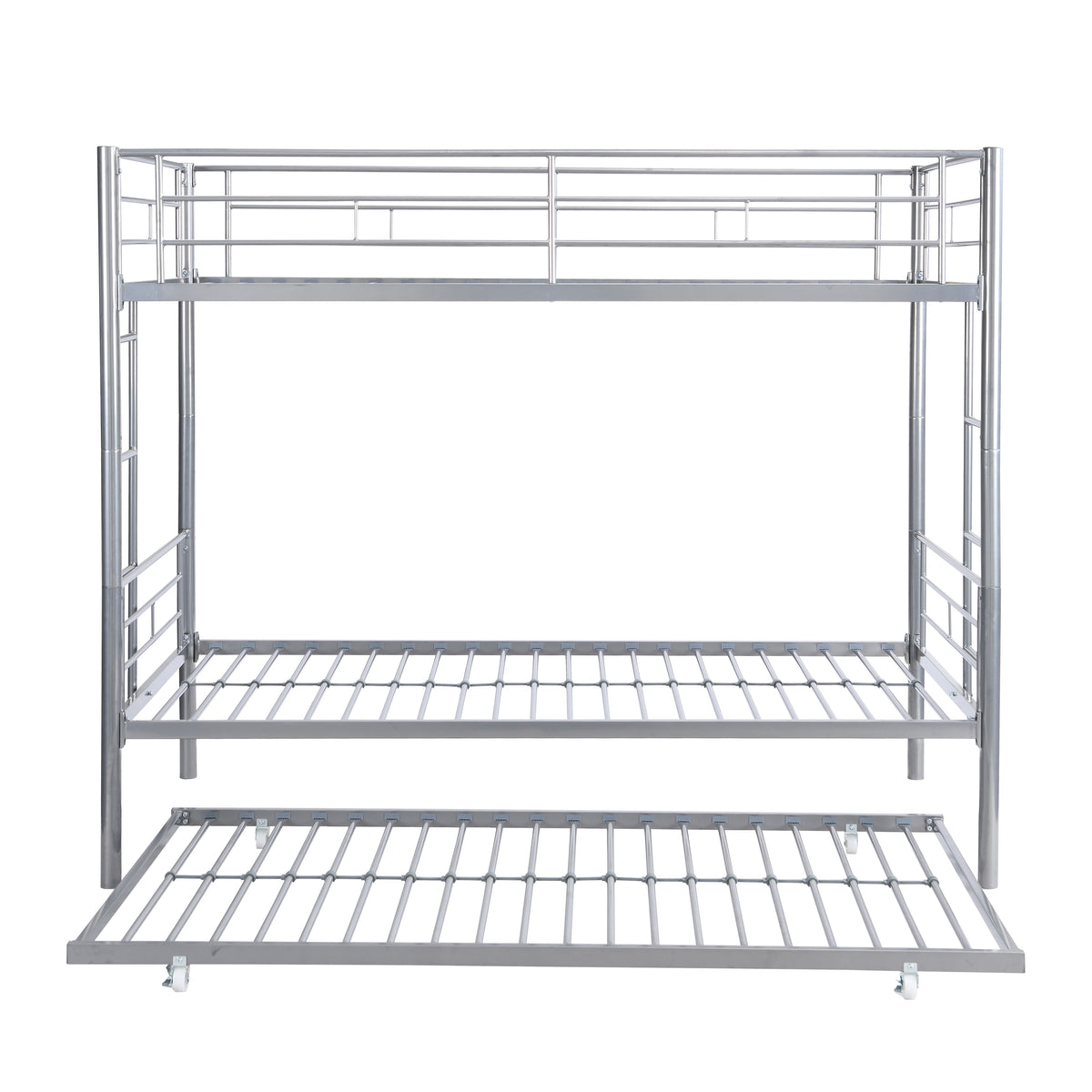 Metal Bunk Bed with Trundle