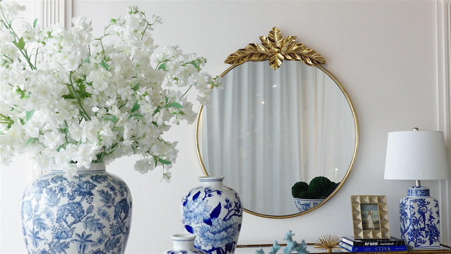 36" x 41" Large Round Wall Mirror