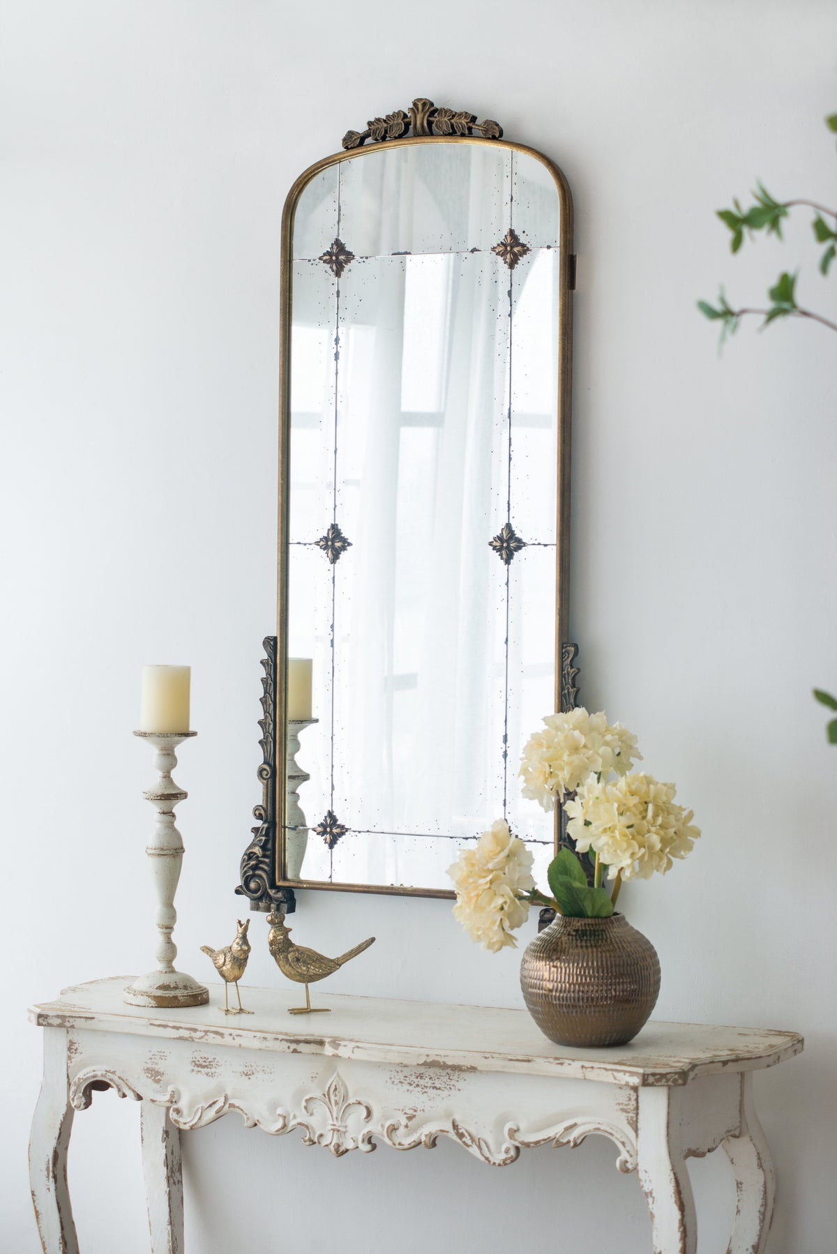 Antique Gold Wall Mirror - 24" x 48.5"