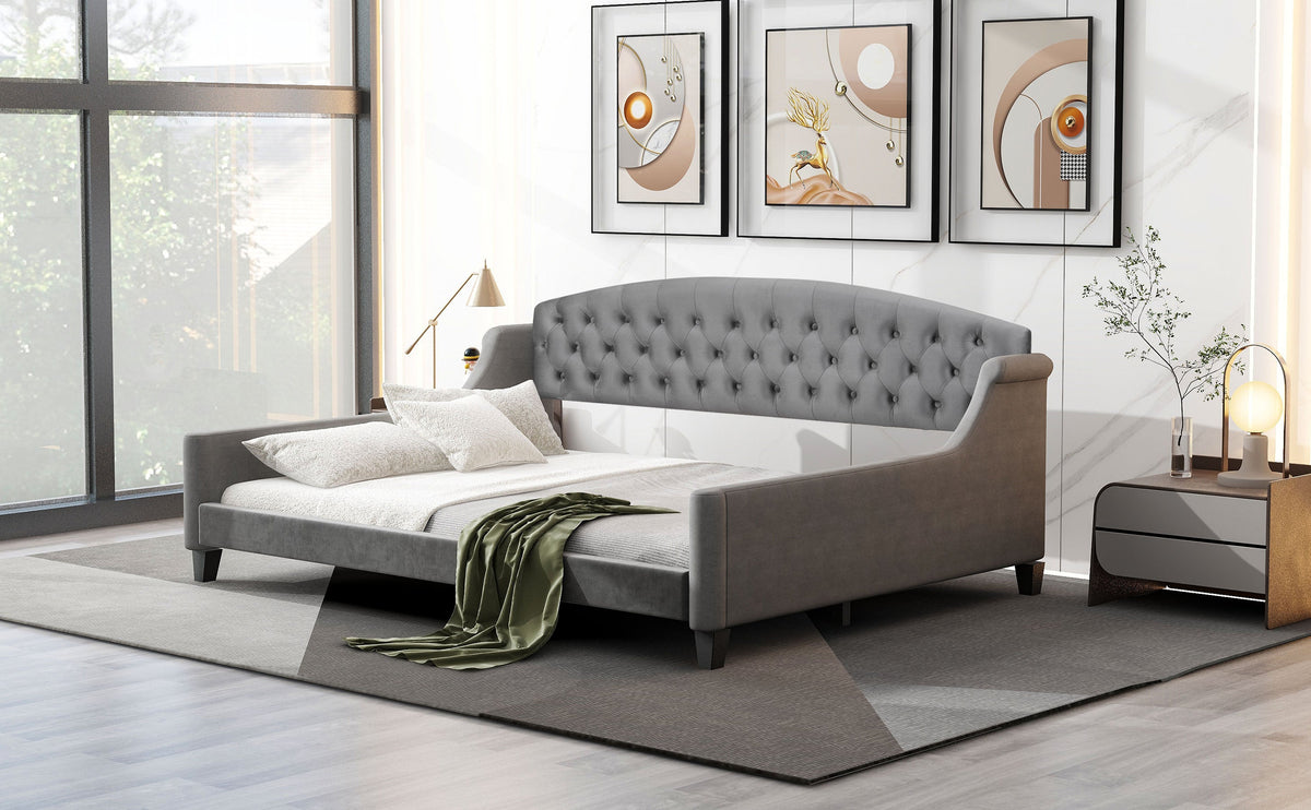 Modern Luxury Tufted Button Daybed, Full