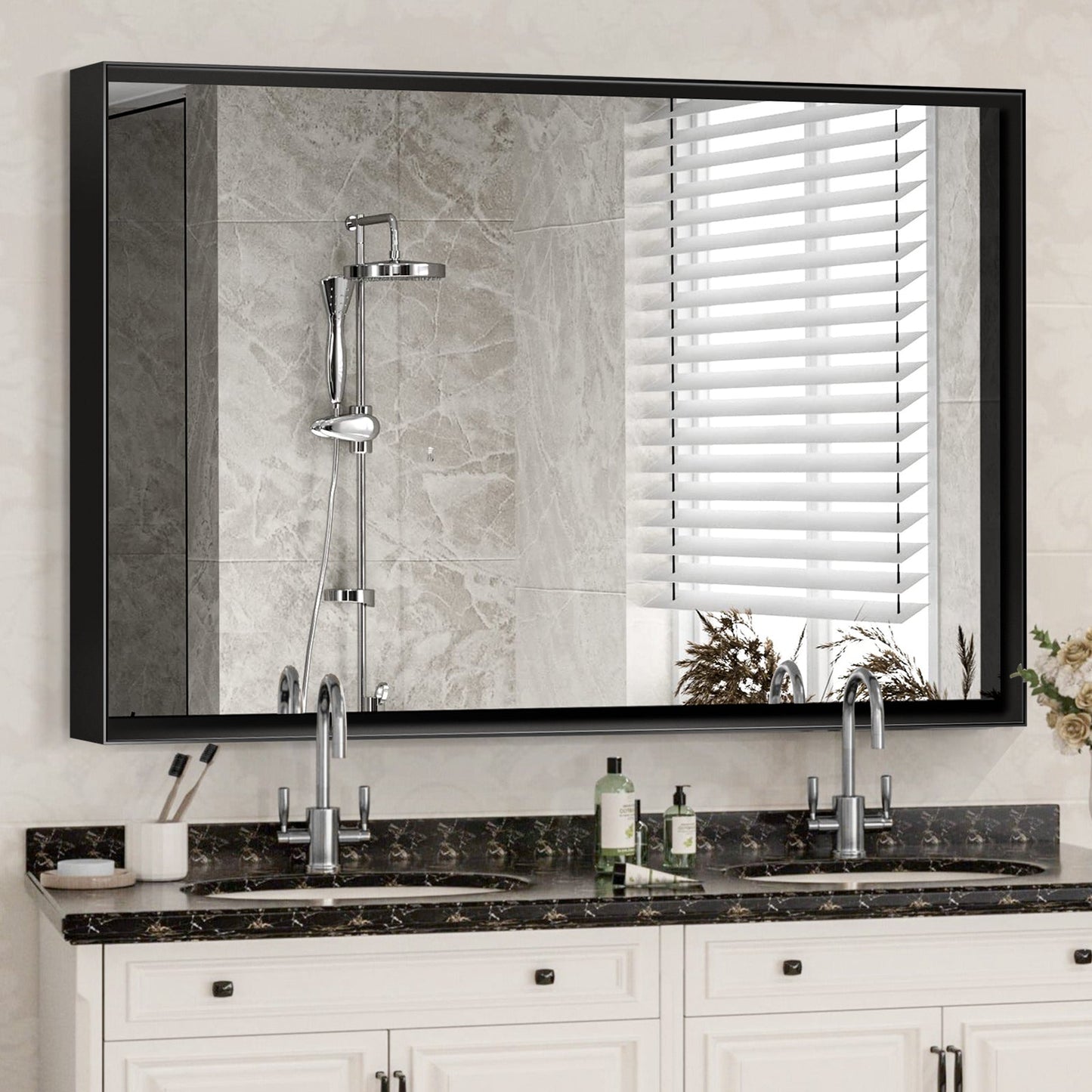 36x30 Inch Glossy Bathroom Mirror