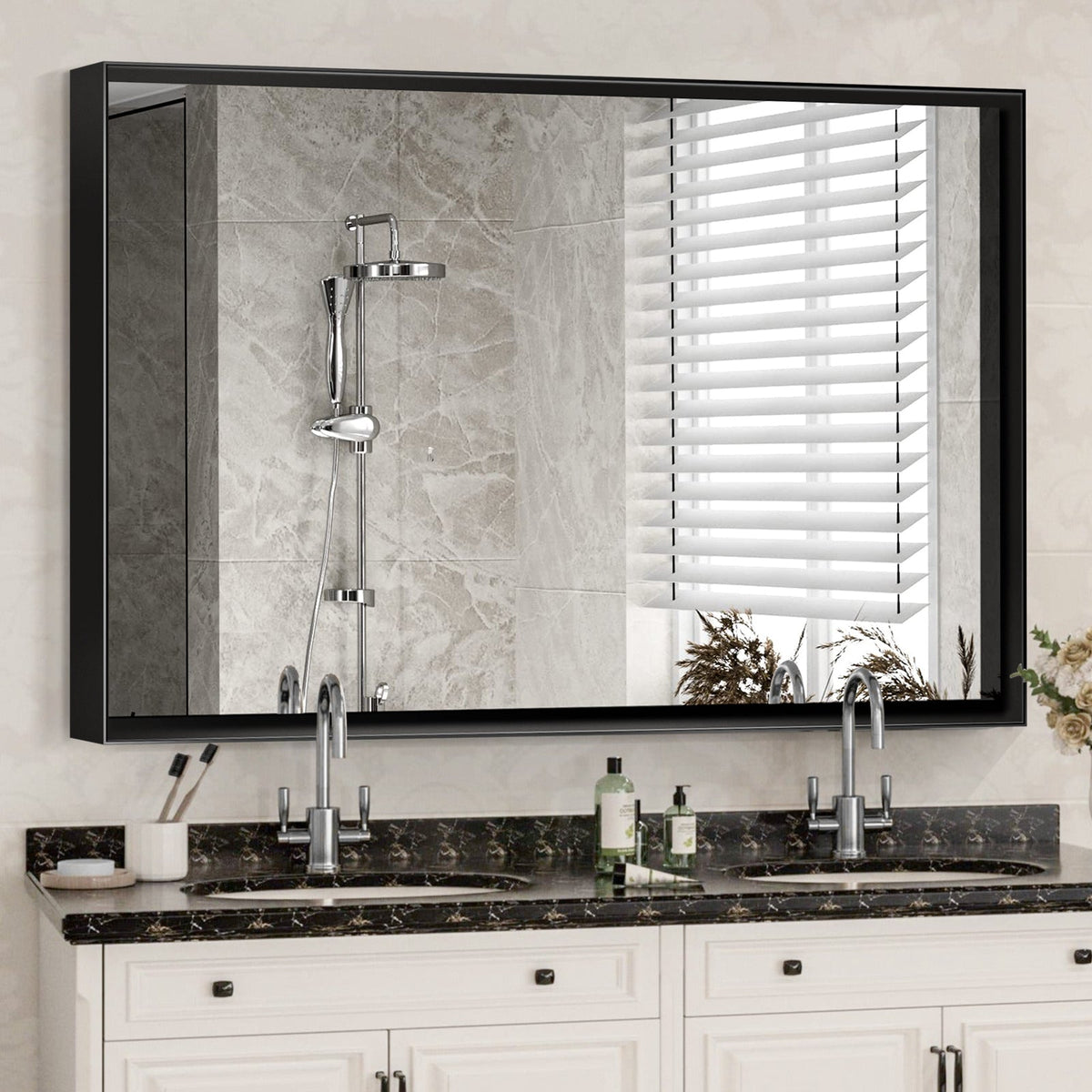 36x24 Inch Beveled Edge Bathroom Mirror