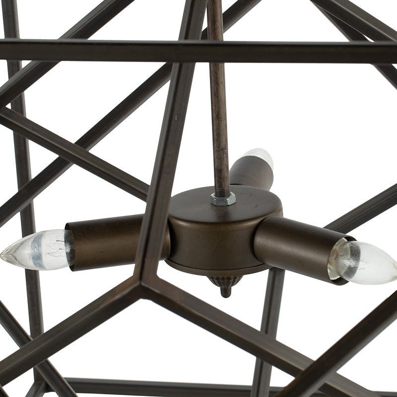 3-Light Metal Chandelier