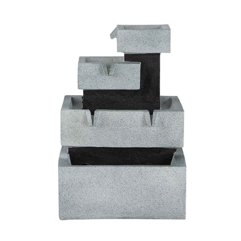 13.6"x15.7"x22.4" Decorative 4 Tier Water Fountain