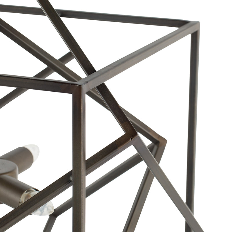 3-Light Metal Chandelier