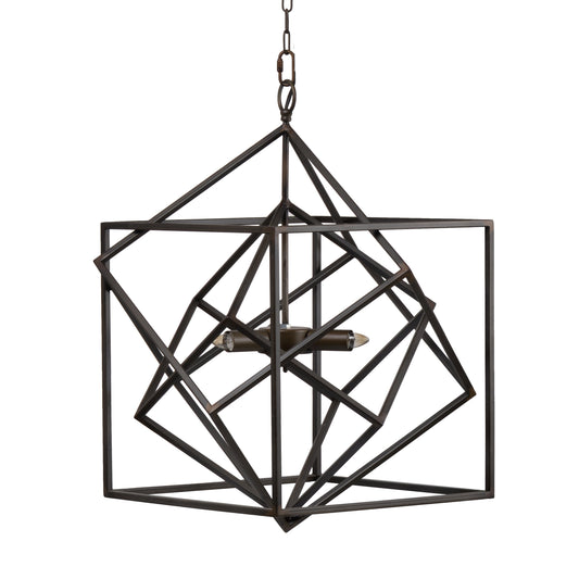 3-Light Metal Chandelier