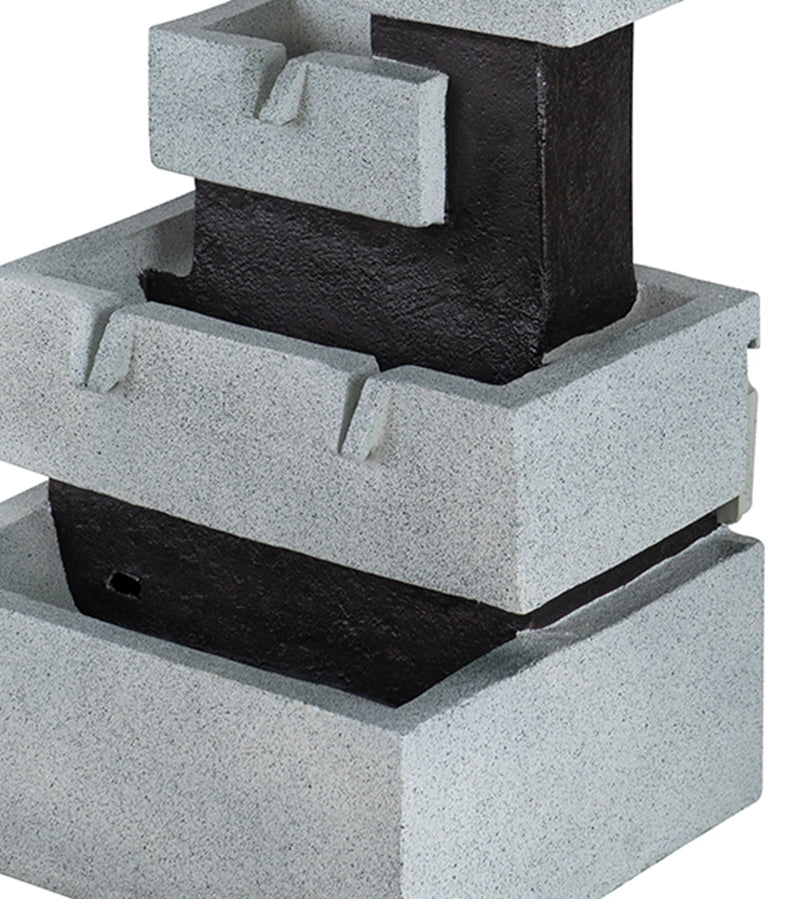 13.6"x15.7"x22.4" Decorative 4 Tier Water Fountain