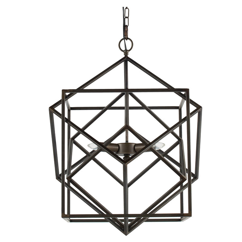 3-Light Metal Chandelier