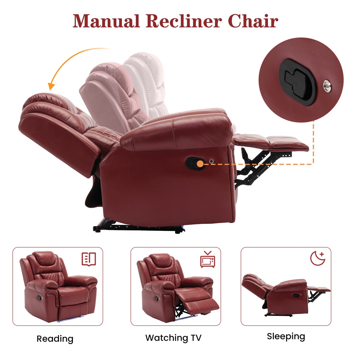 Manual Recliner Loveseat with Hide-Away Storage