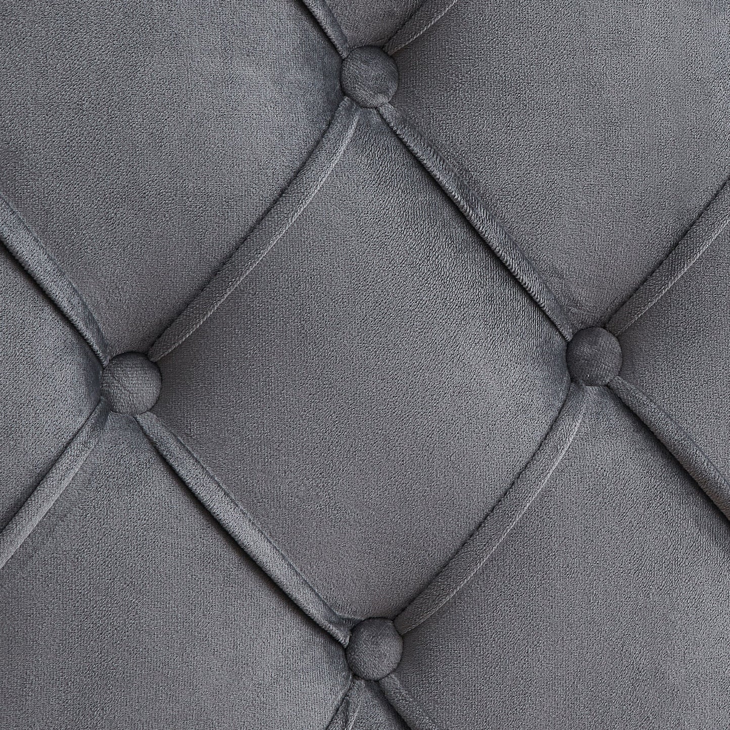 Velvet Button Tufted Upholstered Bed with Wings Design