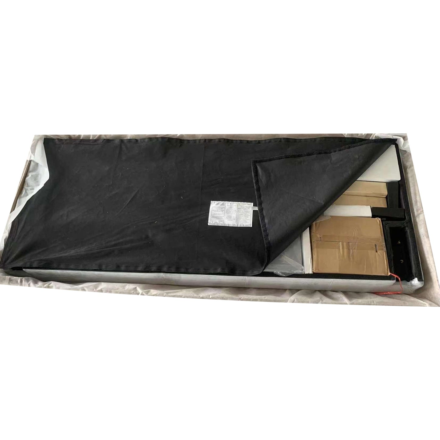 Queen Size Upholstered Platform Bed Frame with Button Tufted