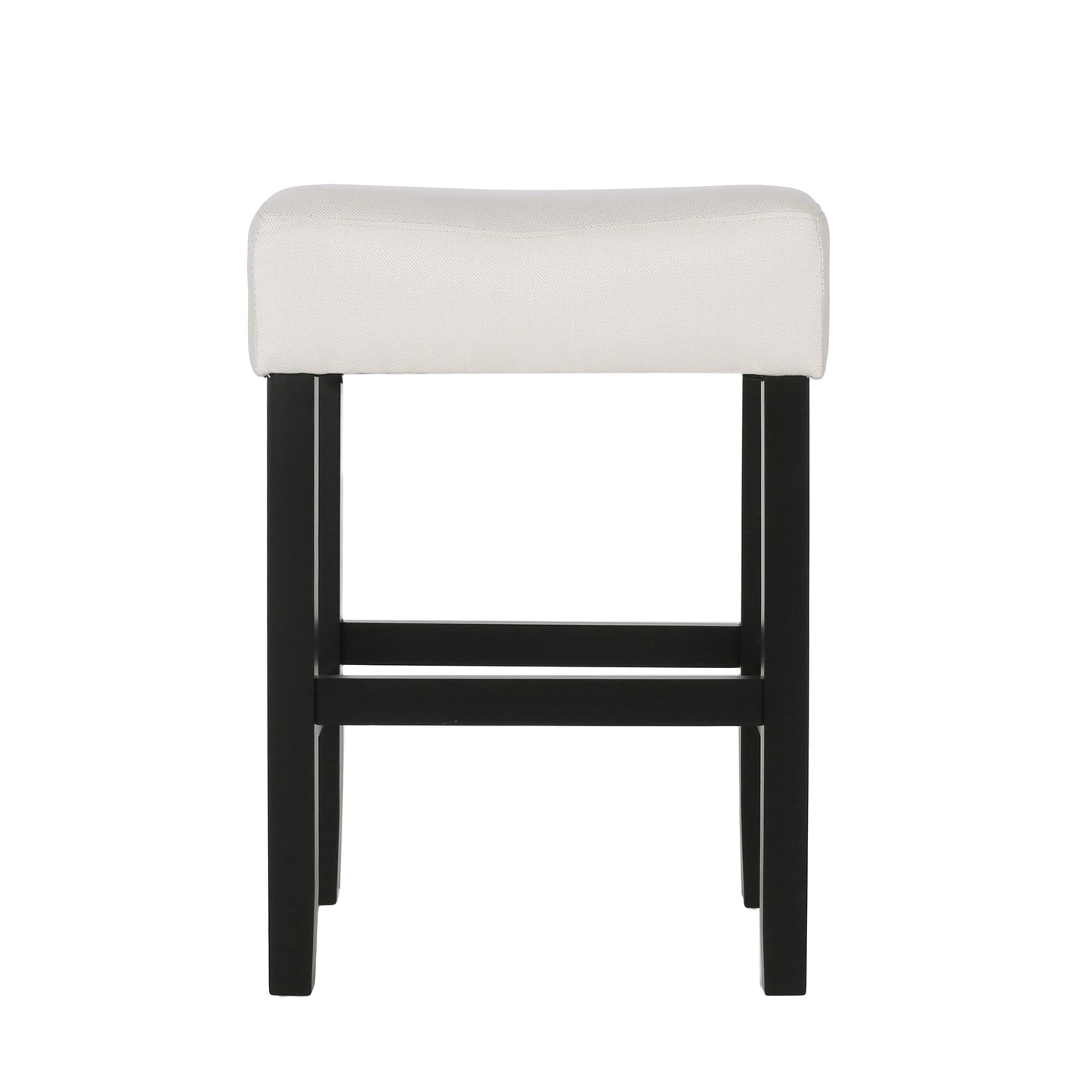 Set of 2, 26.75" Backless Fabric Counter Height Barstool