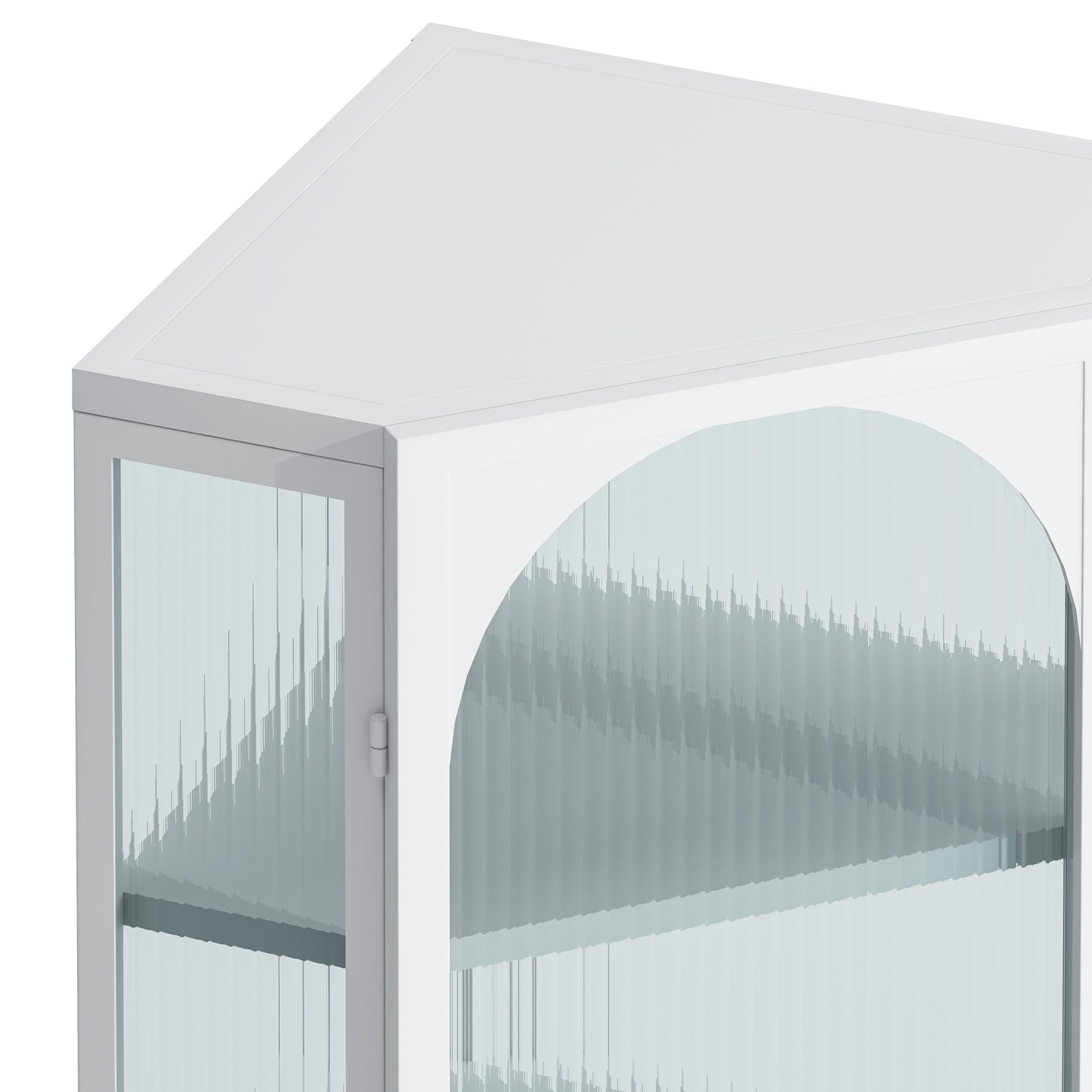 Glass Door Wall Mounted Corner Cabinet