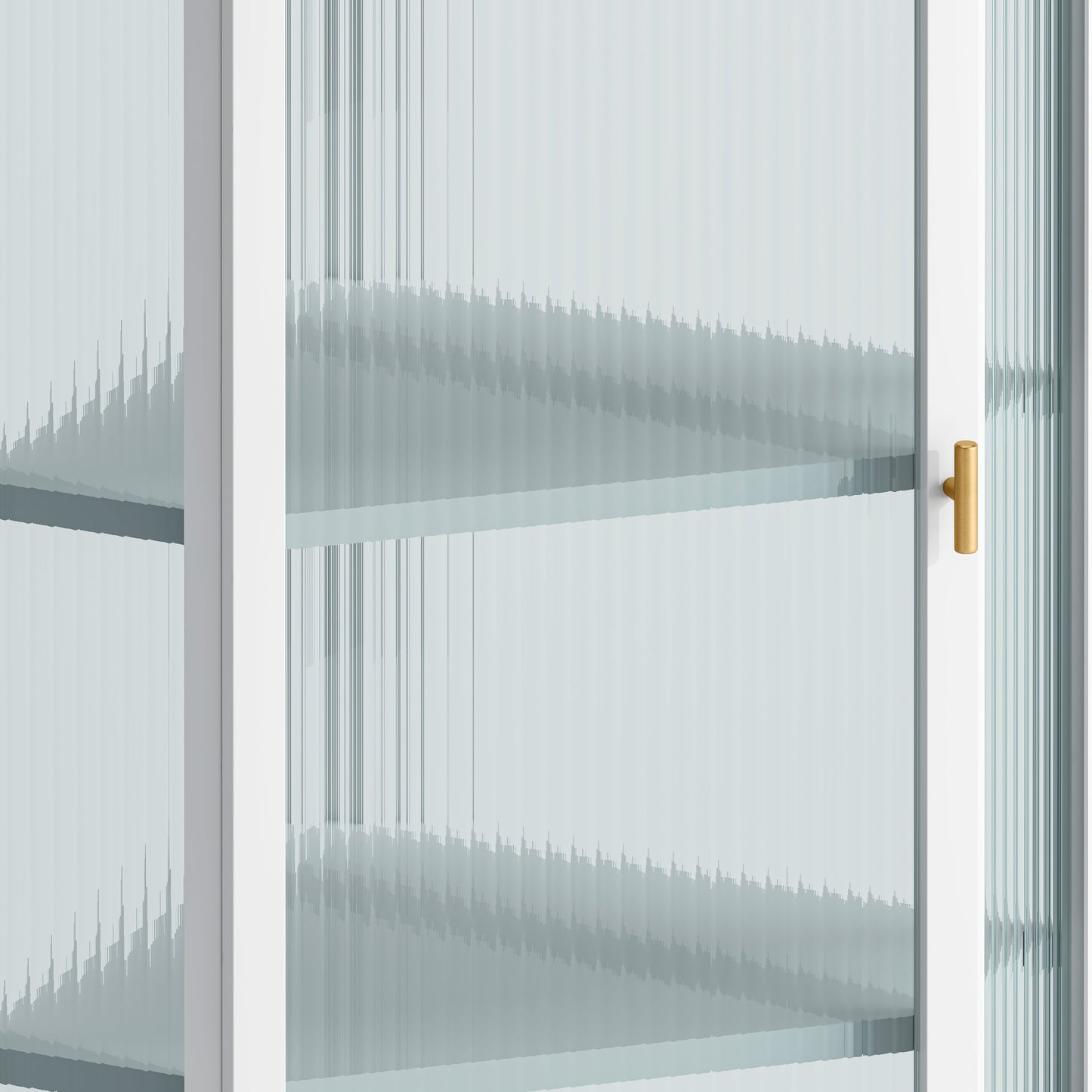 Glass Door Wall Mounted Corner Cabinet