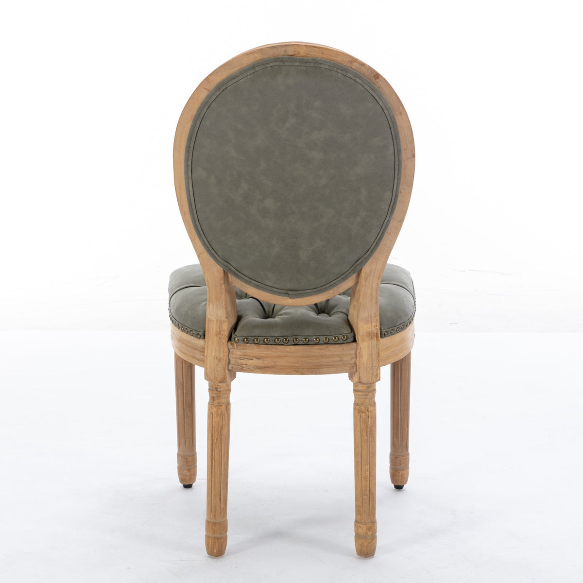French Style Solid Wood Frame Antique Painting Dining Chair Set