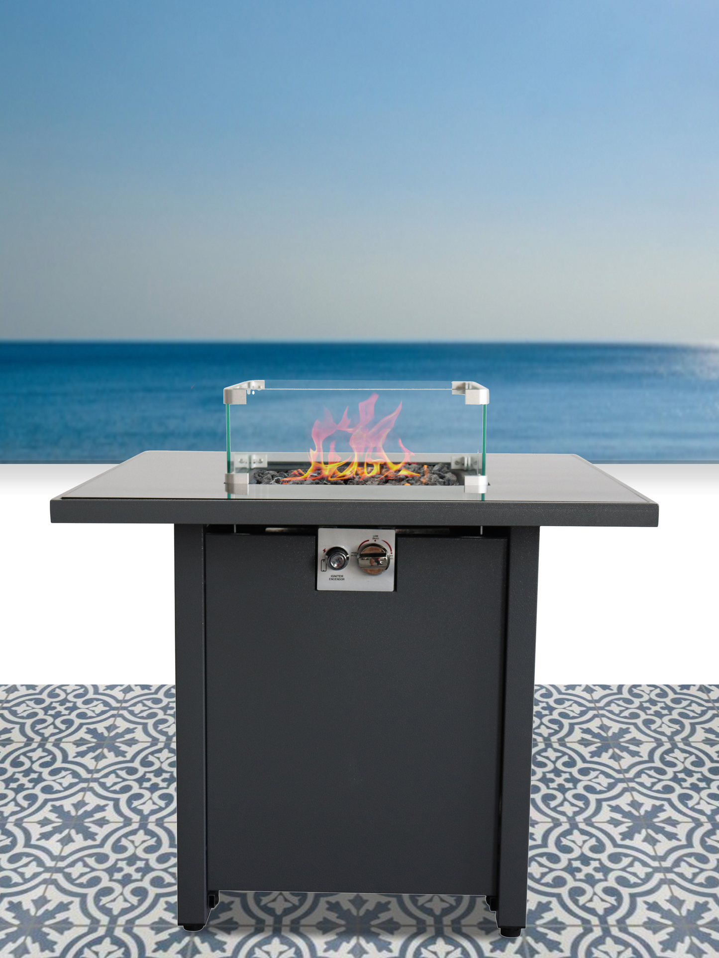 30 Inch Steel Grey Outdoor Fire Pit