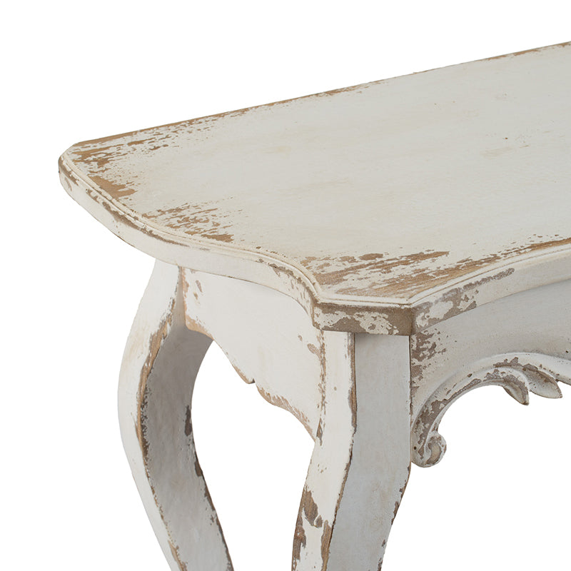 Slimline Whitewash Console Table