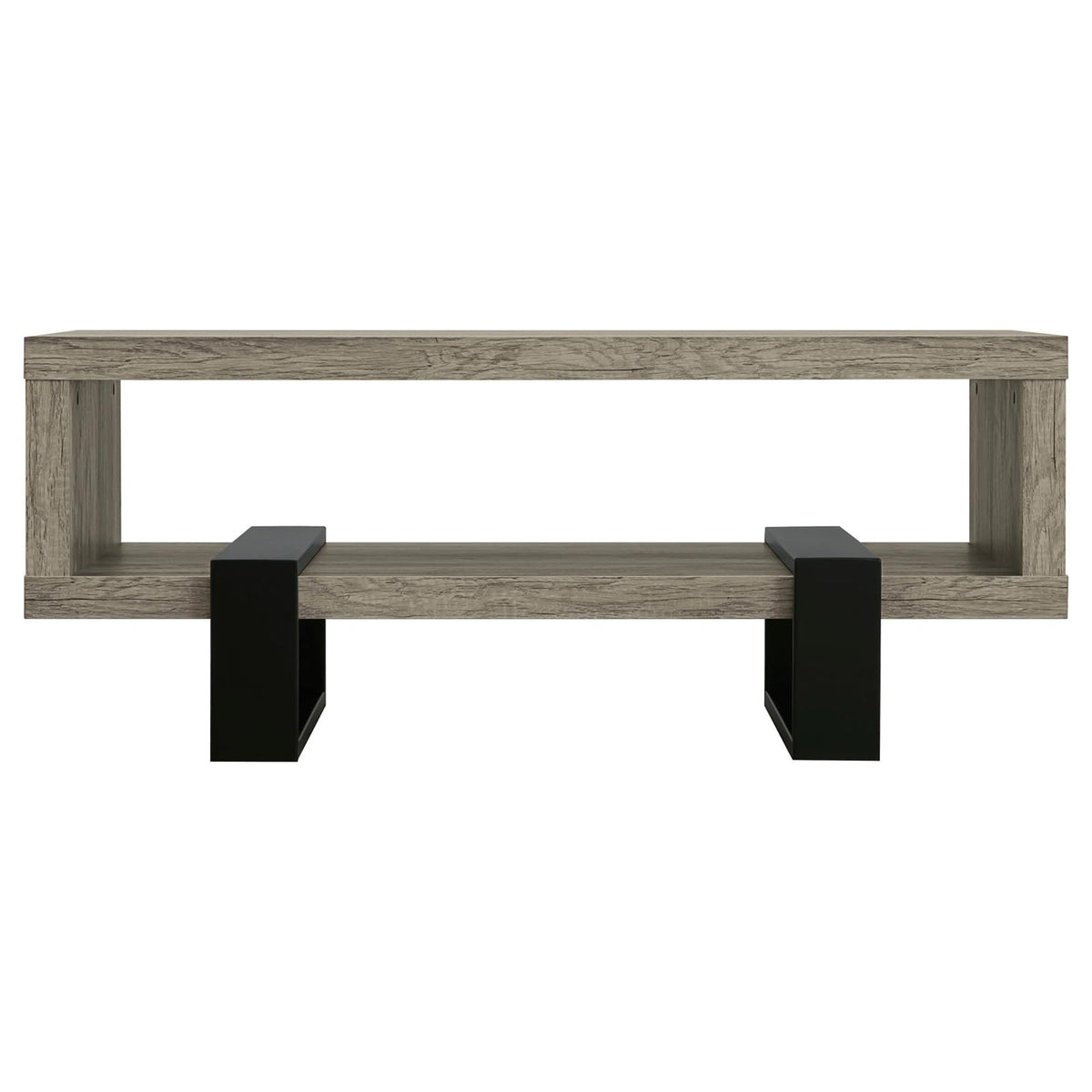 Grey Driftwood 1-Shelf Coffee Table