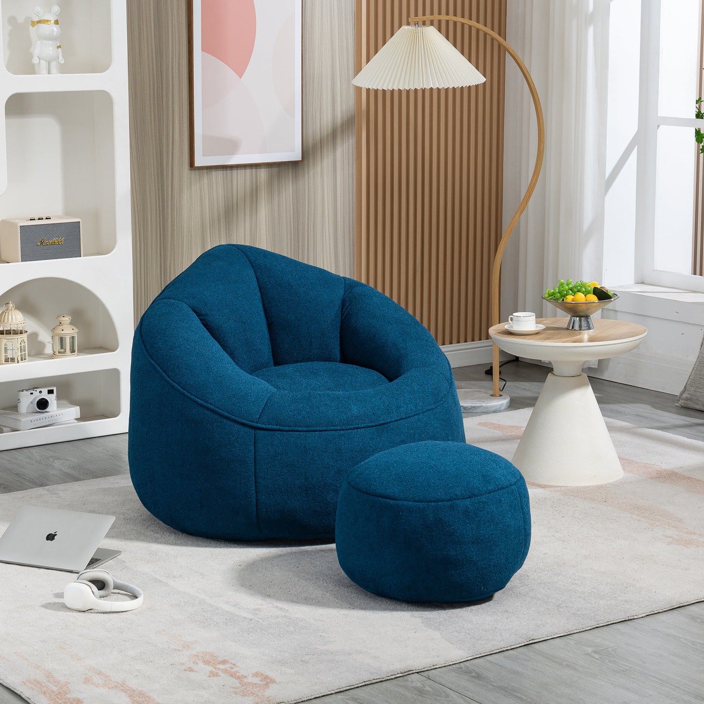Bedding Bean Bag Sofa Chair with Footrest