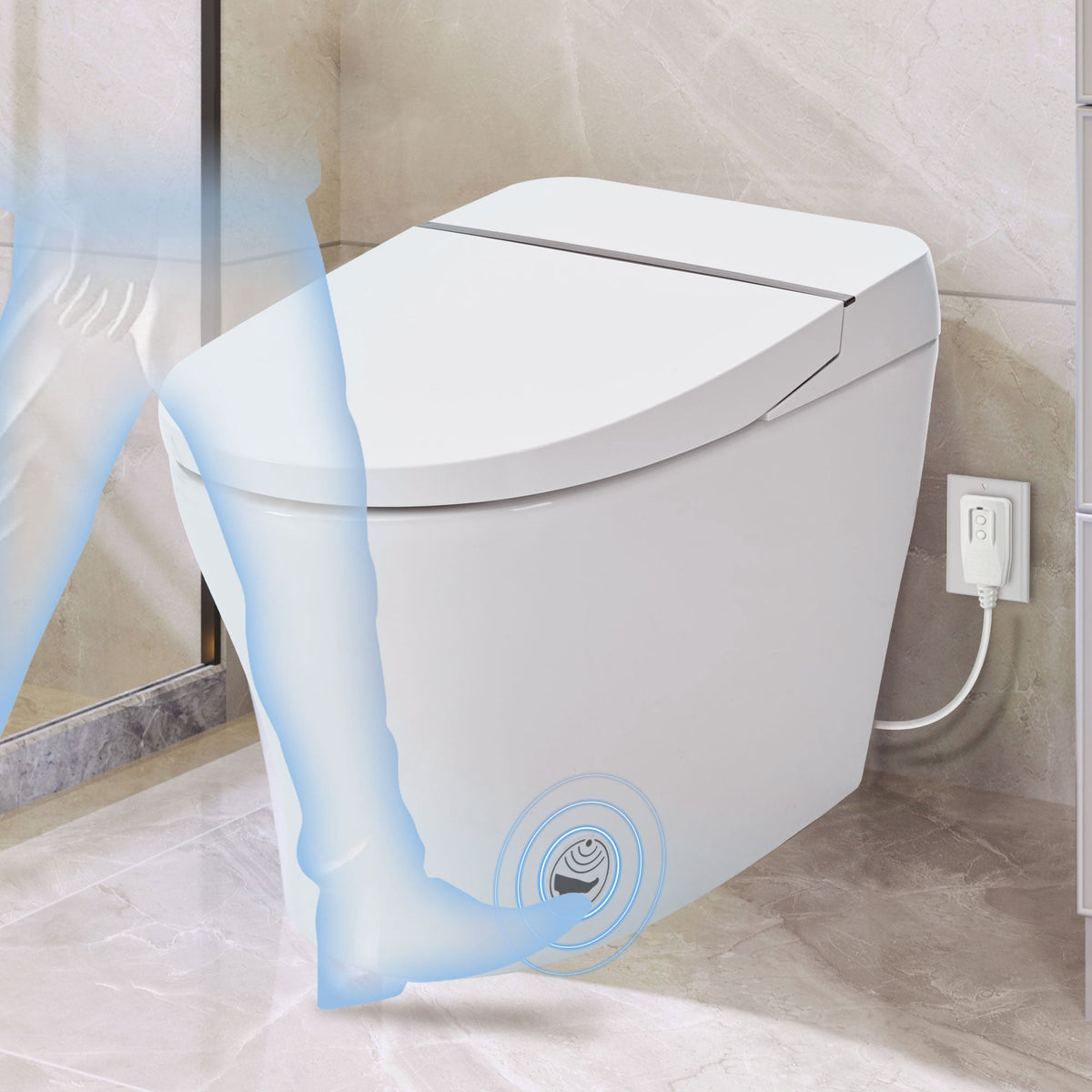 Smart Toilet Bidet Combo with Self-Cleaning Nozzle