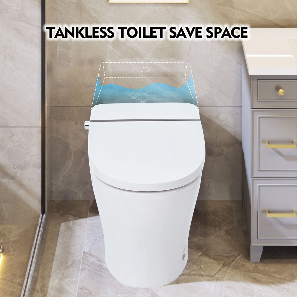 Heated Seat Smart Toilet Without Bidet