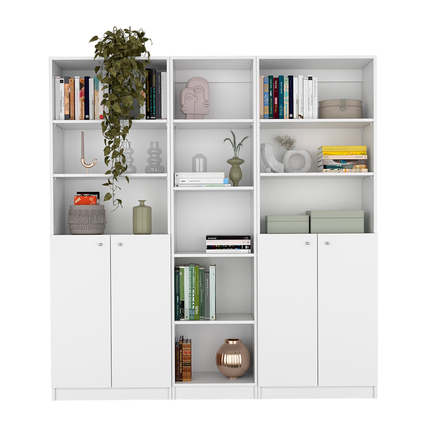 Levan 3 Piece Living Room Set with 3 Bookcases