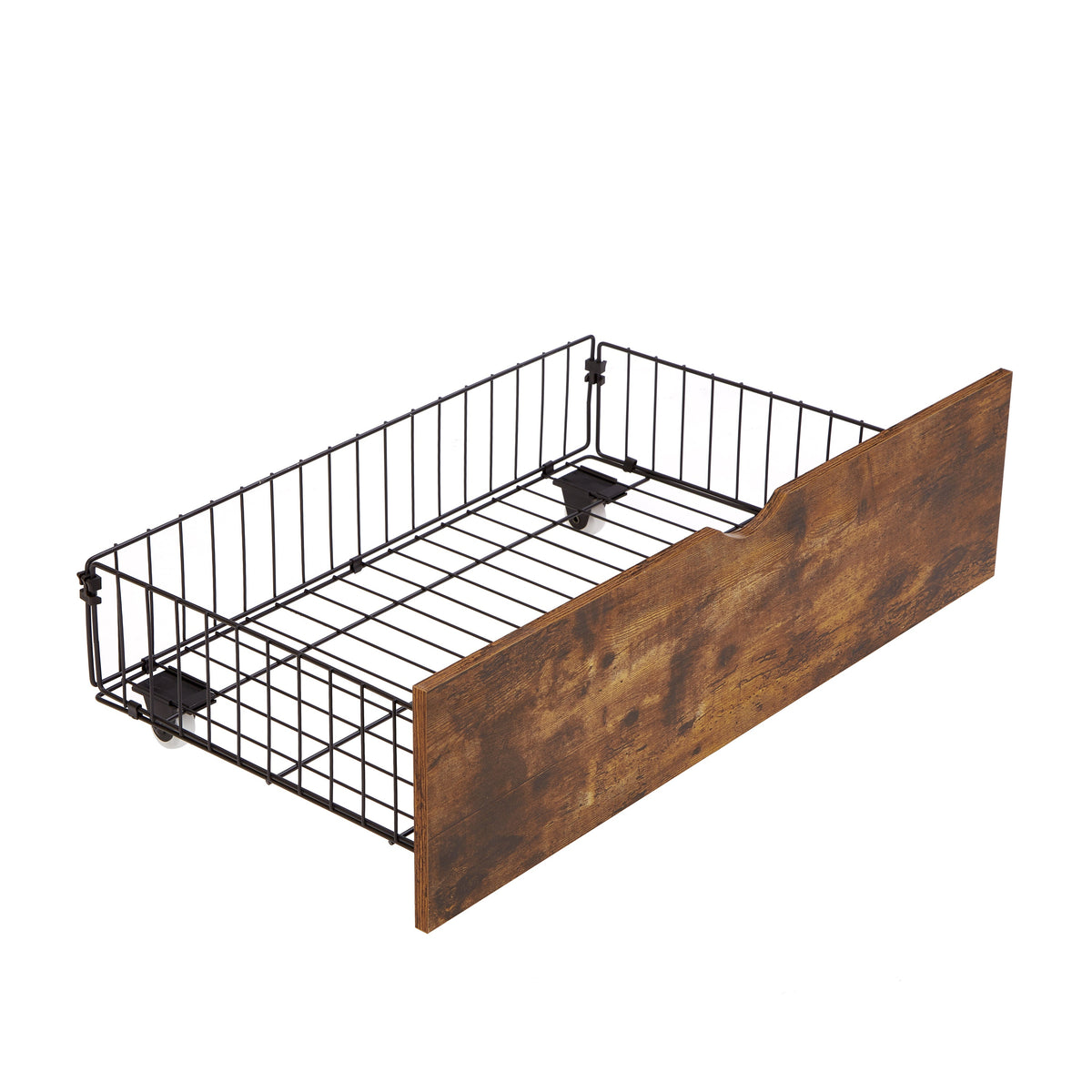 Queen Size Metal Platform Bed Frame with Wooden Headboard