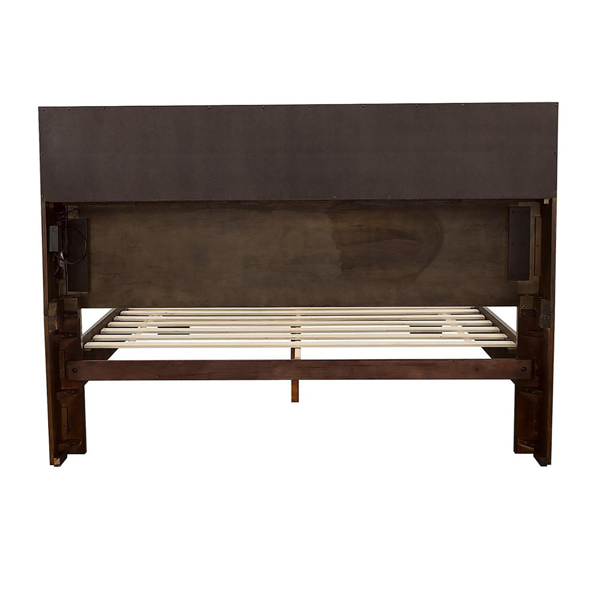 Cappuccino Queen Bed with Bookcase Headboard