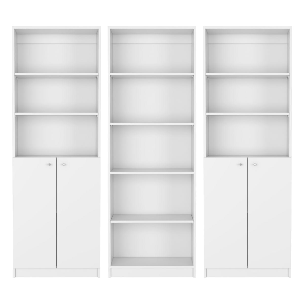 Salina 3 Piece Living Room Set with 3 Bookcases